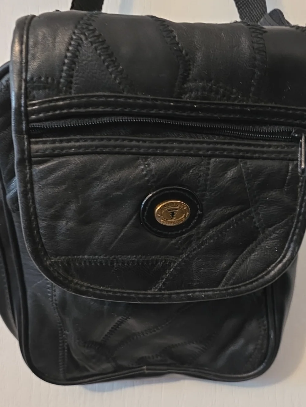 Vintage Classic Black Men's Crossbody Messenger Bag